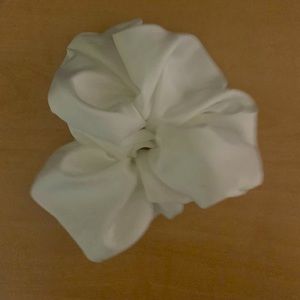 Scrunchie. Large silky white Scrunchie.